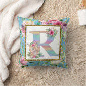 ユニコーンフローラモノグラム枕 クッション (ブランケット)
