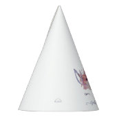 ユニコーンフローラ水彩誕生日 パーティーハット (左)