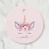 ユニコーンフローラ水彩誕生日 フェイバータグ (正面)
