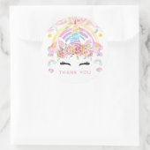 ユニコーンフローラ誕生日ありがとう ラウンドシール (バッグ)