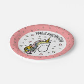 ユニコーンフードバースデーパーティー ペーパープレート (アングル)