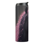 ユニコーンブラックとピンクの妖精ファンタジー タンブラー (回転左)