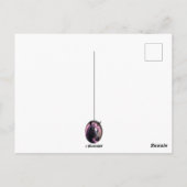 ユニコーンブラックとピンクの妖精ファンタジー ポストカード (裏面)