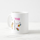 ユニコーンブリデスメイドおもしろい結婚式の引き出物 コーヒーマグカップ (正面左)