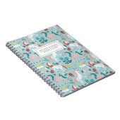 ユニコーンブルーかわいい魔法のレインボーガールズノート ノートブック (右側)