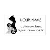 ユニコーンブルードラゴン陰陽スパイラル セルフインキングスタンプ (デザイン)