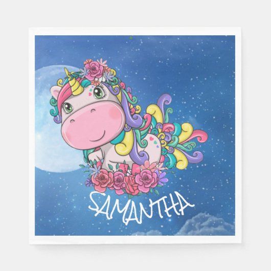 ユニコーンブルームーン スタンダードランチョンナプキン (正面)