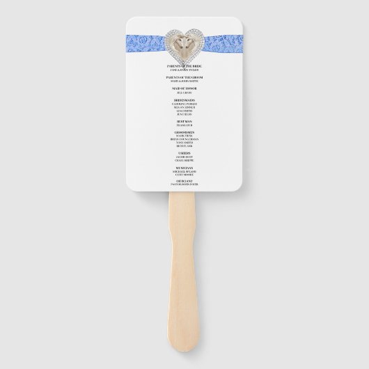 ユニコーンブルーレース結婚式 プログラムファン ハンドファン (裏面)