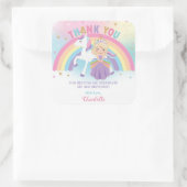 ユニコーンブロンドプリンセス誕生日サンキュービター スクエアシール (バッグ)