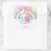 ユニコーンブロンドプリンセス誕生日サンキュービター スクエアシール (バッグ)