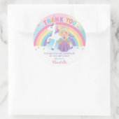 ユニコーンブロンドプリンセス誕生日サンキュービター ラウンドシール (バッグ)