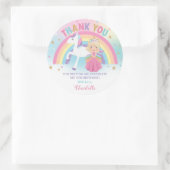 ユニコーンブロンドプリンセス誕生日サンキュービター ラウンドシール (バッグ)