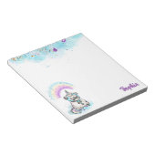 ユニコーンプグ魔法レインボーズドッグピンク&パープル ノートパッド (アングル)