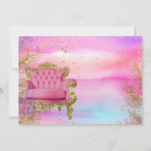 ユニコーンプリンセスアフリカンアメリカングリッター宝石 招待状 (裏面)