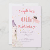 ユニコーンプリンセスエイジダークヘア誕生日 招待状 (正面)