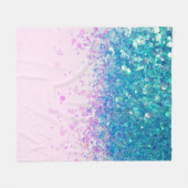 ユニコーンプリンセスグリッター#4 フリースブランケット (正面(横))