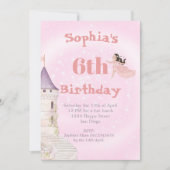 ユニコーンプリンセススターズエイジダークヘア誕生日 招待状 (正面)