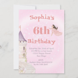 ユニコーンプリンセススターズエイジダークヘア誕生日 招待状