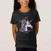 ユニコーンプリンセスデザイン – 女子素晴らしジャージーT-Shi Tシャツ (正面)