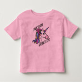 ユニコーンプリンセスデザイン - 幼児用ファインジャージーTシャツ トドラーTシャツ (正面)