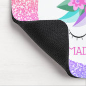 ユニコーンプリンセスレインボーグリッターパーソナライズされた名 マウスパッド (コーナー)