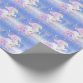 ユニコーンプリンセス凍っていレイクシーパーソナライズされたン ラッピングペーパー (角)