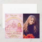 ユニコーンプリンセス誕生日招待状 招待状 (正面/裏面)