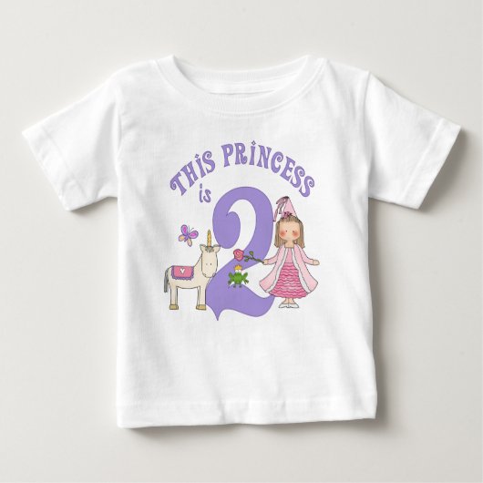 ユニコーンプリンセス2nd Birthday ベビーTシャツ (正面)
