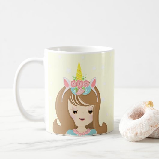 ユニコーンプリンセス コーヒーマグカップ (ドーナツ)