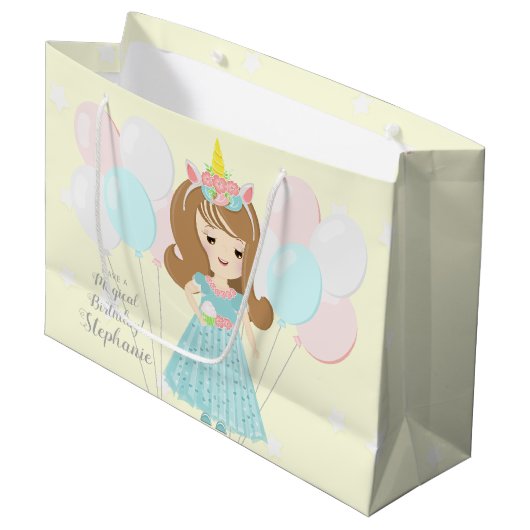 ユニコーンプリンセス ラージペーパーバッグ (正面アングル)