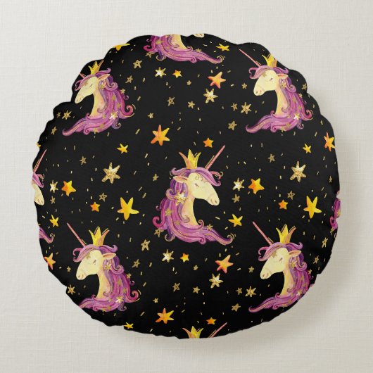 ユニコーンプリンセス:水の色のおとぎ話 ラウンドクッション (正面)