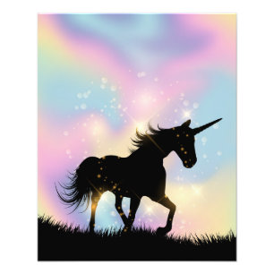 ユニコーンプリント Unicorn Decor For Girl Bedroom フォトプリント