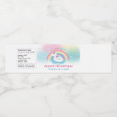 ユニコーンプールバースデーパーティレインボーユニコーンドリンク ペットボトルラベル (シングルラベル)