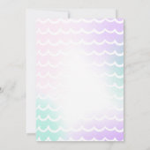 ユニコーンプールパーティの招待状プール誕生パーティー 招待状 (裏面)