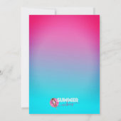 ユニコーンプールパーティーサマースウィート16バースデーパーティー 招待状 (裏面)