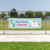 ユニコーンプールフロート夏の誕生日パーティバナー 横断幕 (インサイチュ)