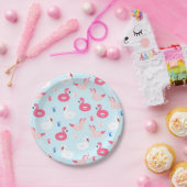 ユニコーンプールフロート紙プレート ペーパープレート (パーティー)