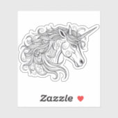 ユニコーンヘッドスケッチ小 シール (シート)