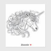 ユニコーンヘッドスケッチ小 シール (シート)