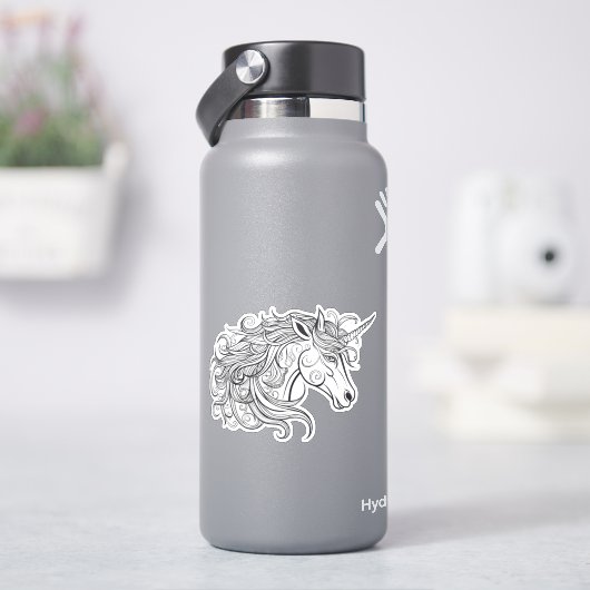 ユニコーンヘッドスケッチ小 シール (HydroFlask)
