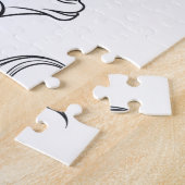 ユニコーンヘッドスケッチ小 ジグソーパズル (側面)