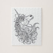 ユニコーンヘッドスケッチ小 ジグソーパズル (縦)