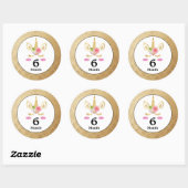 ユニコーンベイビー月別ステッカー ラウンドシール (シート)