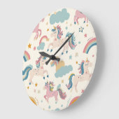 ユニコーンベビーの世界 ラージ壁時計 (傾斜)