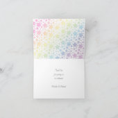 ユニコーンベビーシャワーパステルレインボアキュート サンキューカード (内部)