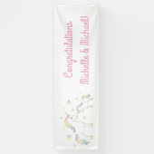 ユニコーンベビーシャワーパステルレインボアキュート 横断幕 (縦)