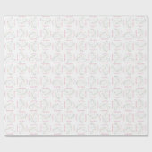 ユニコーンベビーシャワーレインボーパステル ラッピングペーパー (フラット)