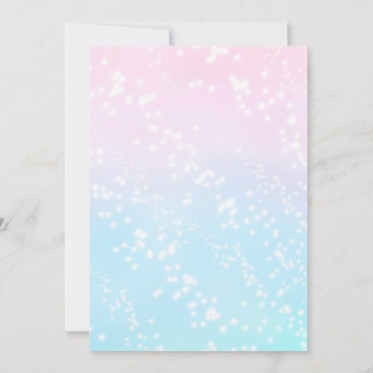 ユニコーンベビーシャワー招待状パステルユニコーン 招待状 (裏面)