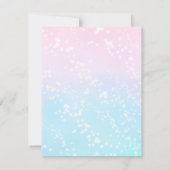 ユニコーンベビーシャワー招待状パステルユニコーン 招待状 (裏面)