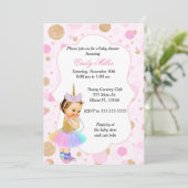 ユニコーンベビーシャワー招待状ヴィンテージ1 招待状 (スタンド正面)